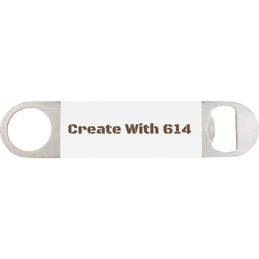 Bottle Opener with Laserable Silicone Grip