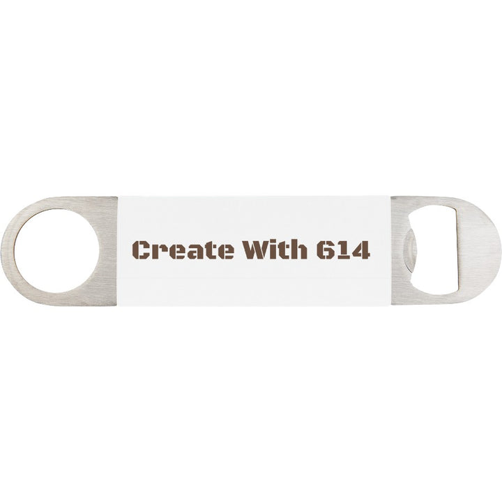 Bottle Opener with Laserable Silicone Grip