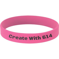 Laserable Silicone Bracelet 4 1/8" Pink Black | Create With 614