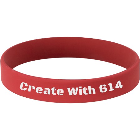 Laserable Silicone Bracelet 4 1/8" Red White | Create With 614