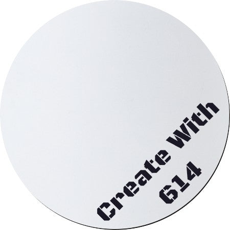 Laserable Silicone Round Coaster White Black | Create With 614