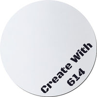 Laserable Silicone Round Coaster White Black | Create With 614