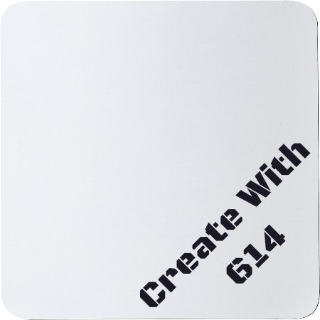 Laserable Silicone Coaster Square White Black | Create With 614