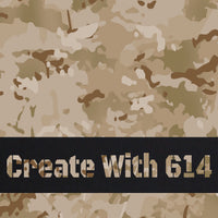 12" x 24" Laserable Leatherette Camoflage Sheet MultiCam Desert Black | Create With 614