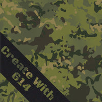 12" x 18" Laserable Leatherette Sheet with Camo pattern - Perfect for laser cutting, engraving and crafting