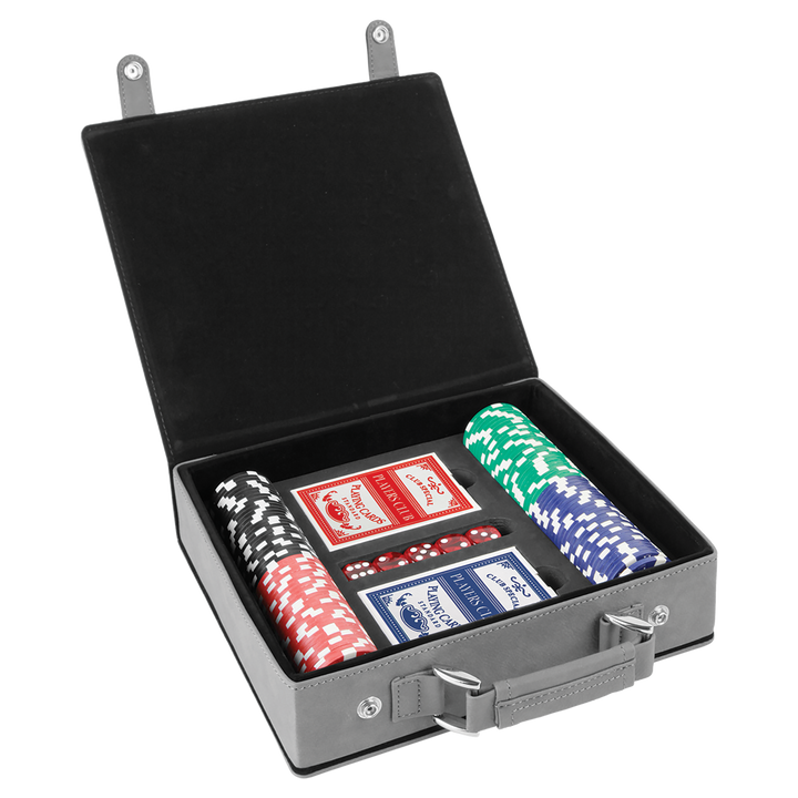 Leatherette 100 Chip Poker Set