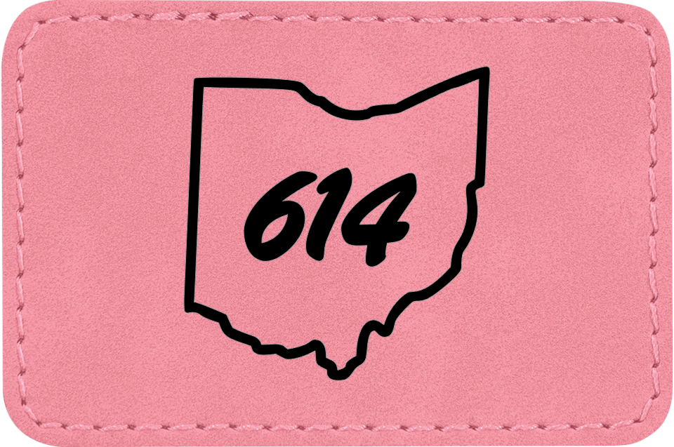 Laserable Leatherette 3" x 2" Rectangle Patch with Adhesive