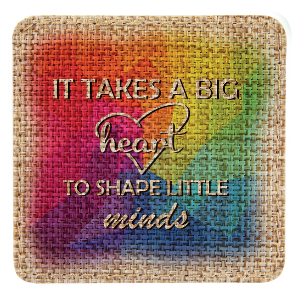 Sublimation Burlap Patch Square 3" x 3" with Adhesive