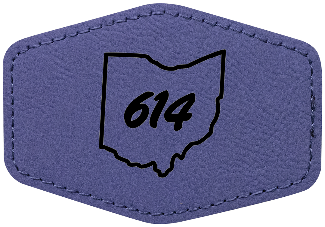 Laserable Leatherette 3.5"x2.5" Hexagon Patch with Adhesive- Perfect for engraving and crafting