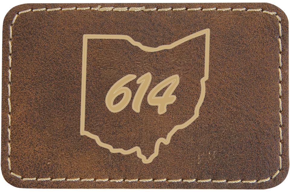 Laserable Leatherette 3" x 2" Rectangle Patch with Adhesive