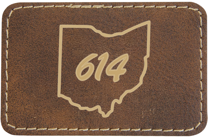 Laserable Leatherette 3" x 2" Rectangle Patch with Adhesive