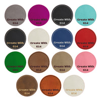 Laserable Leatherette 3" Round Patch with Adhesive | Create With 614