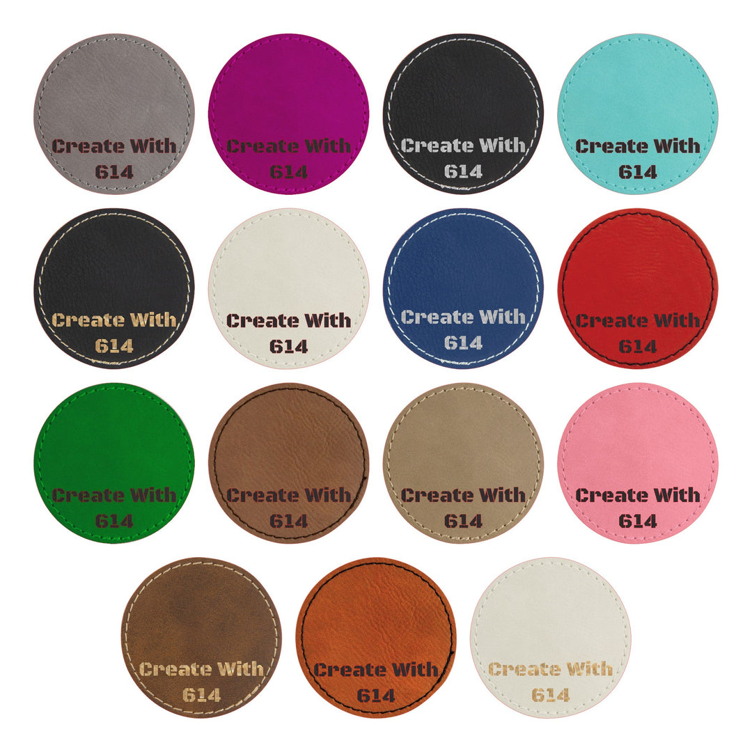 Personalized round leatherette patch