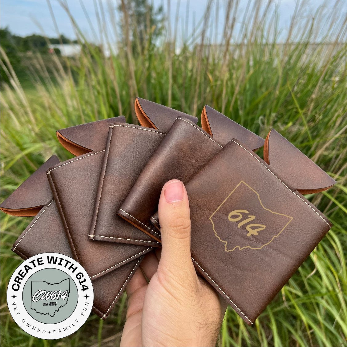 Laserable Leatherette Beverage Holder - Perfect for laser