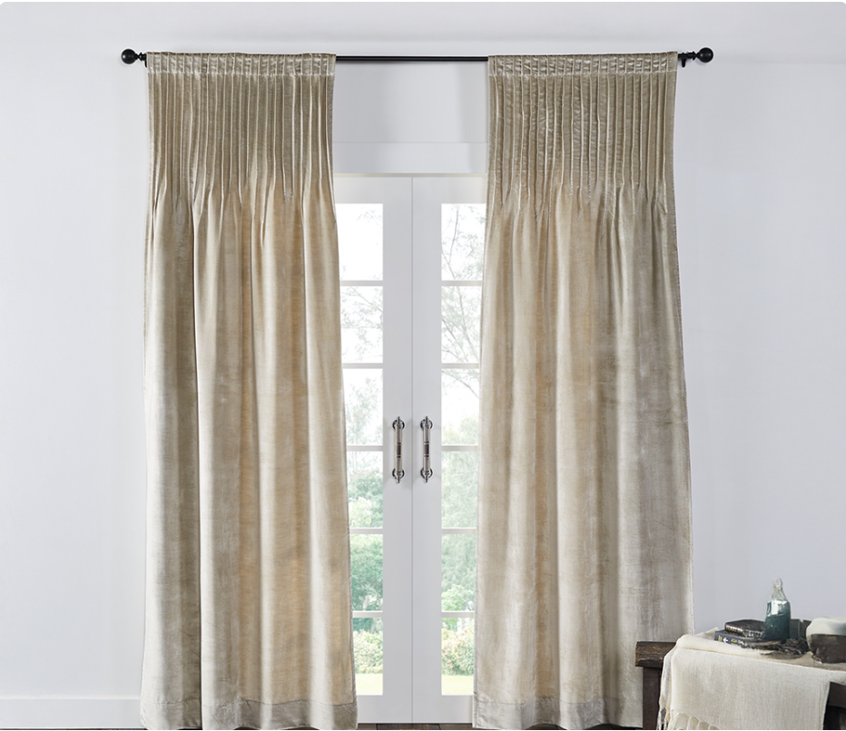 Amity Home Lia Velvet Pleated Curtain