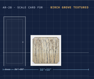 Birch Grove Textured Canvas — Neutral Square