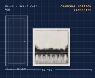Charcoal Horizon Abstract Landscape Canvas — Gallery Wrap