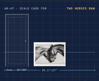 Two Horses Black & White Canvas — Gallery Wrap