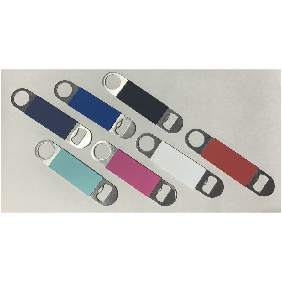 Bottle Opener with Laserable Silicone Grip