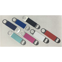 Bottle Opener with Laserable Silicone Grip