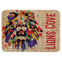 Sublimation Burlap Patch Rectangle 3.5" x 2.5" with Adhesive