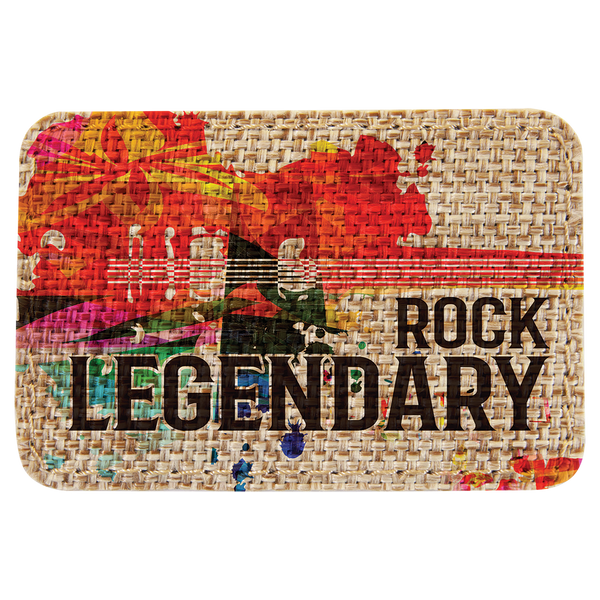 Sublimation Burlap Patch Rectangle 3" x 2" with Adhesive