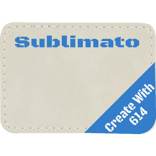 Sublimato Sublimation Leatherette 3.5"x2.5" Rectangle Patch with Adhesive | Create With 614