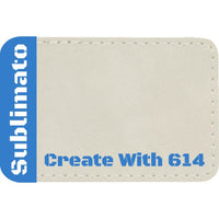 Sublimato Sublimation Leatherette Faux Leather Patch Rectangle 3" x 2" with Adhesive