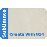 Sublimato Sublimation Leatherette 3"x2" Rectangle Patch with Adhesive | Create With 614