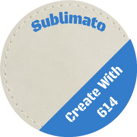 Sublimato Sublimation Leatherette 3" Round Patch with Adhesive | Create With 614
