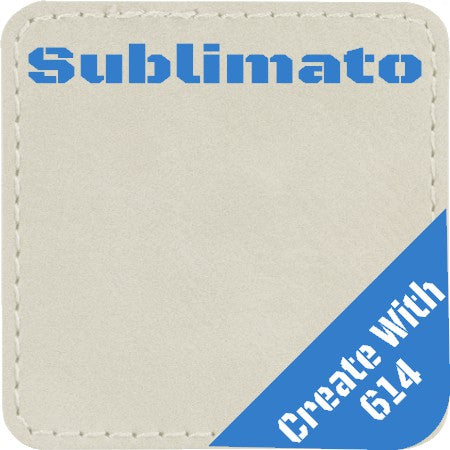 Sublimato Sublimation Leatherette Faux Leather Patch Square 3" x 3" with Adhesive | Create With 614
