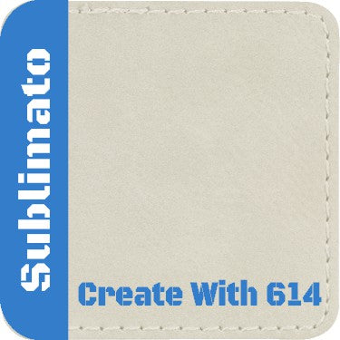 Sublimato Sublimation Leatherette 2.5" Square Patch with Adhesive | Create With 614