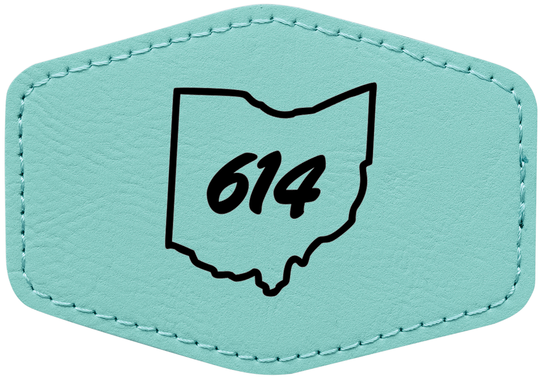 Laserable Leatherette 3.5"x2.5" Hexagon Patch with Adhesive- Perfect for engraving and crafting
