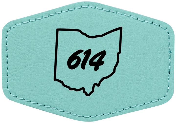 Laserable Leatherette 3.5"x2.5" Hexagon Patch with Adhesive- Perfect for engraving and crafting