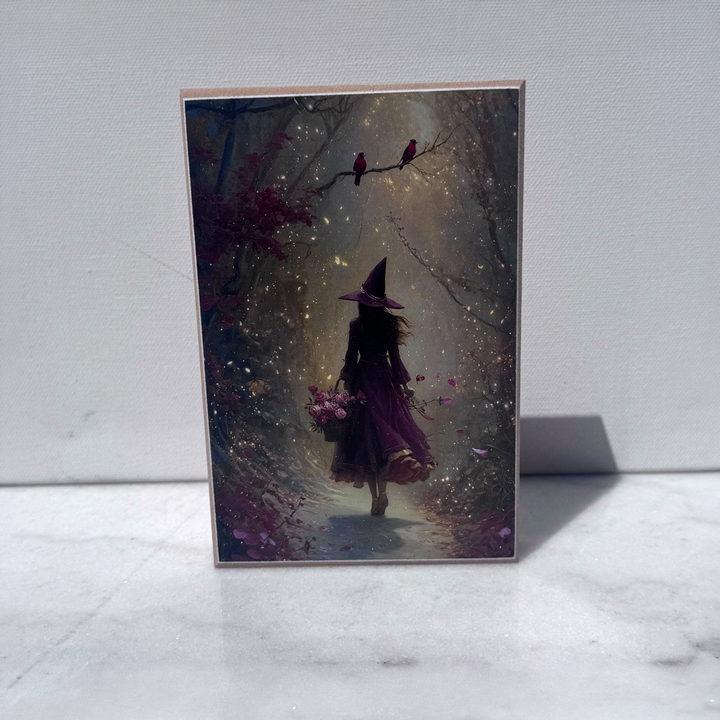 Enchanted Witch's Path Shelf Sitter - square with extended background