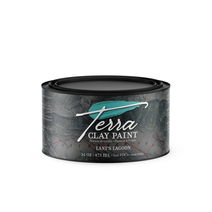 16 oz. container of Dixie Belle Lani's Lagoon Terra Clay Paint