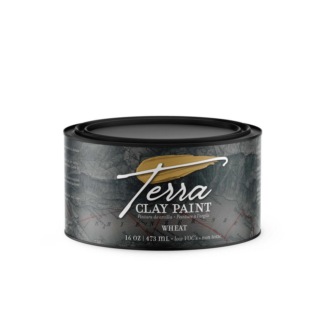 Sealed 16 oz. container of Dixie Belle Wheat Terra Clay Paint