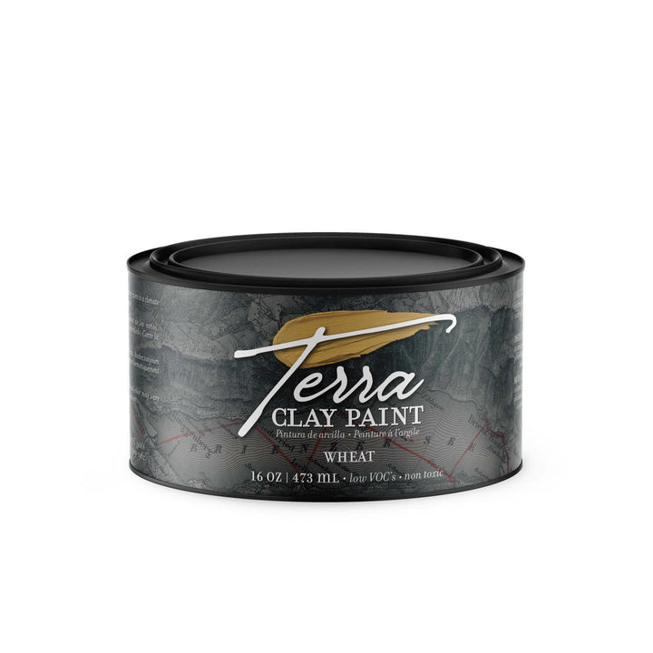 Sealed 16 oz. container of Dixie Belle Wheat Terra Clay Paint