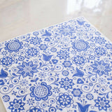 Dixie Belle Rice Decoupage Paper - Ornate Blue Glass