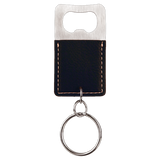 Bottle Opener Keychain Laserable Leatherette Rectangle