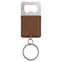 Bottle Opener Keychain Laserable Leatherette Rectangle