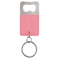 Bottle Opener Keychain Laserable Leatherette Rectangle