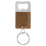 Bottle Opener Keychain Laserable Leatherette Rectangle