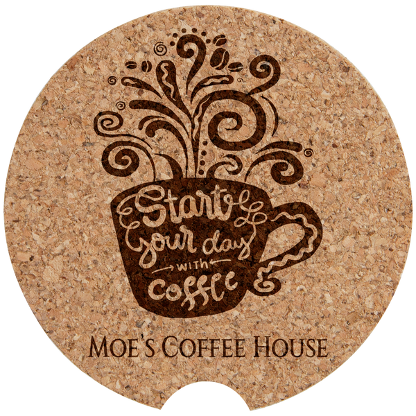 Car Coaster 2.5" Laserable Cork