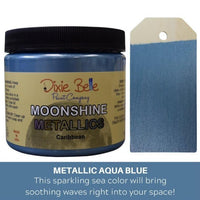 Get creative with Dixie Belle Moonshine Metallics Caribbean - durable and long-lasting metallic paint for a unique, eye-catching finish