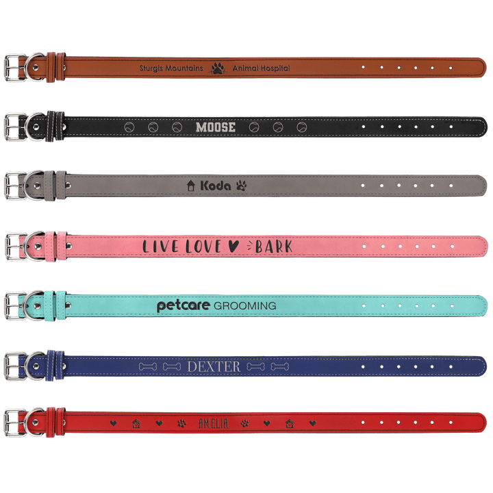 Dog Collar Laserable Leatherette 27" x 1 1/4"