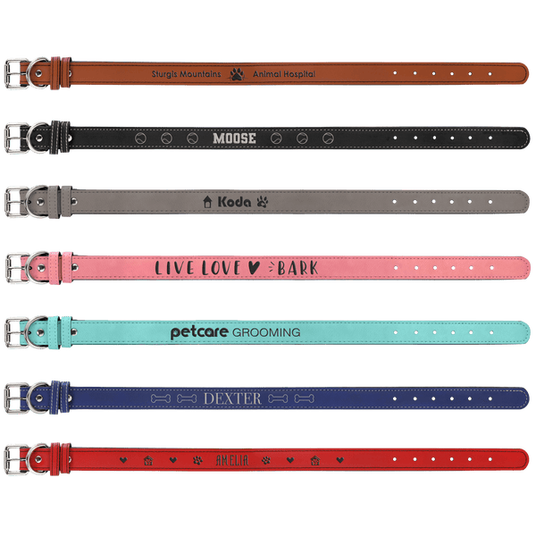 Dog Collar Laserable Leatherette 27" x 1 1/4"