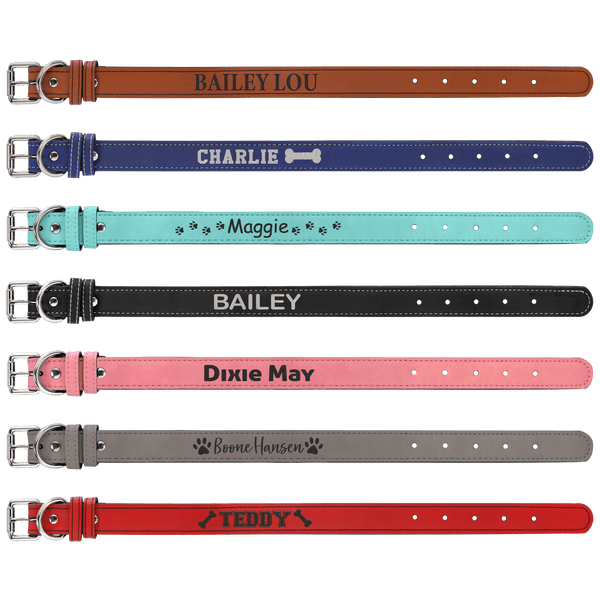 Dog Collar Laserable Leatherette 15" x 3/4"