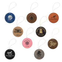 Ornament Laserable Leatherette Circle