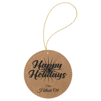 Ornament Laserable Leatherette Circle